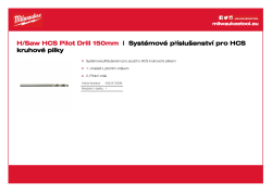 MILWAUKEE HCS střdící vrták ⌀ 6 mm, délka 150 mm 4932472089 A4 PDF