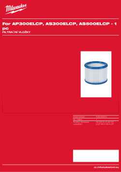 MILWAUKEE Filtr 4932352304 A4 PDF
