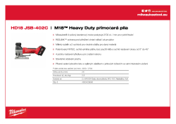 MILWAUKEE M18™ Heavy Duty přímočará pila 4933426660 A4 PDF