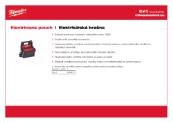MILWAUKEE Elektrikářská brašna 48228112 A4 PDF