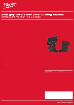 MILWAUKEE Stříhací nože pro EHS vodící/ocelový kabel 48442777 A4 PDF