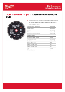 MILWAUKEE DUH 230 4932399542 A4 PDF