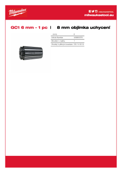 MILWAUKEE ⌀ 6 mm objímka uchycení 48660978 A4 PDF