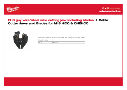 MILWAUKEE Stříhací čelisti pro EHS vodící/ocelový kabel, včetně nožů 49162777 A4 PDF