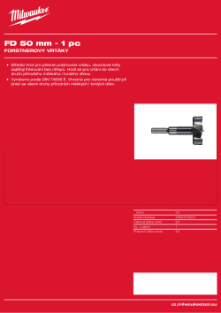 MILWAUKEE Forstner Drill Bits 4932373923 A4 PDF