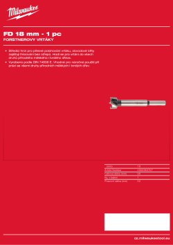 MILWAUKEE Forstner Drill Bits 4932363707 A4 PDF