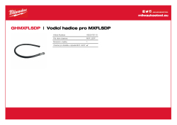 MILWAUKEE Vodicí hadice pro MXFLSDP 4932478110 A4 PDF
