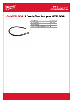 MILWAUKEE Vodicí hadice pro MXFLSDP 4932478110 A4 PDF