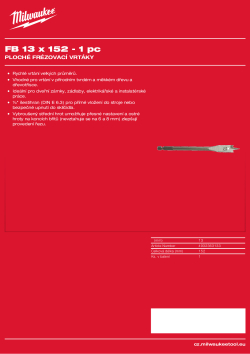 MILWAUKEE Flat Boring Drills 4932363133 A4 PDF