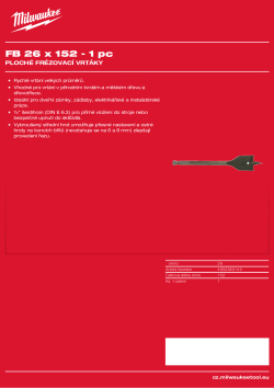 MILWAUKEE Flat Boring Drills 4932363142 A4 PDF