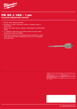 MILWAUKEE Flat Boring Drills 4932363144 A4 PDF