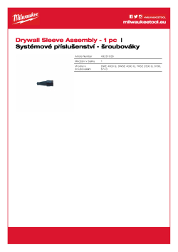 MILWAUKEE Sada objímek na suché zdivo 49261036 A4 PDF