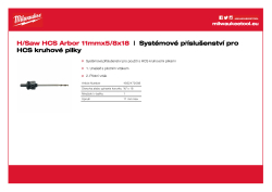 MILWAUKEE HCS unašeč včetně středicího vrtáku 4932472088 A4 PDF