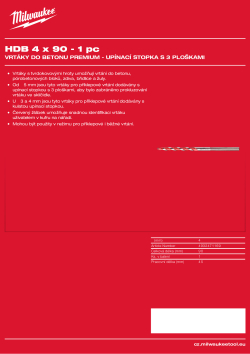 MILWAUKEE Hammer Drill Bit NG 4932471169 A4 PDF