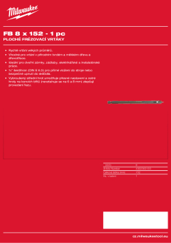 MILWAUKEE Flat Boring Drills 4932363130 A4 PDF