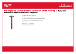 MILWAUKEE Tesařské kladivo se sklolaminátovou násadou 20oz / 570g 4932478658 A4 PDF