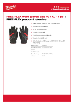 MILWAUKEE Free-Flex pracovní rukavice - 10/XL - 1 ks 48229713 A4 PDF