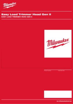 MILWAUKEE Žací strunová hlava Gen II 4932480180 A4 PDF