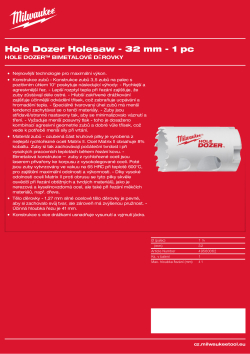 MILWAUKEE Hole Dozer Holesaws 49560062 A4 PDF