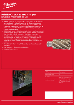 MILWAUKEE HSS annular cutters 50 mm 4932371764 A4 PDF