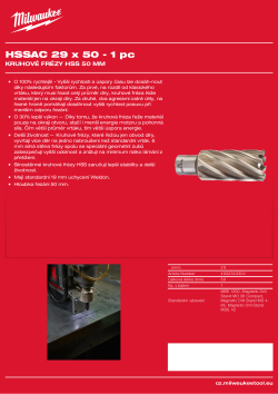 MILWAUKEE HSS annular cutters 50 mm 4932343304 A4 PDF