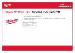 MILWAUKEE TCT Holesaws 4932479051 A4 PDF