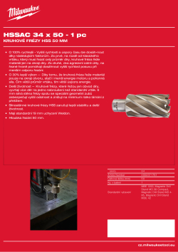 MILWAUKEE HSS annular cutters 50 mm 4932371761 A4 PDF