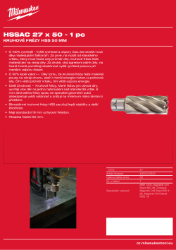 MILWAUKEE HSS annular cutters 50 mm 4932343302 A4 PDF