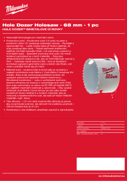 MILWAUKEE Hole Dozer Holesaws 49560159 A4 PDF