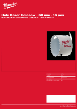 MILWAUKEE Hole Dozer Holesaws Bulk Packs 49565178 A4 PDF