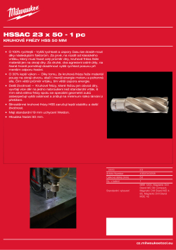 MILWAUKEE HSS annular cutters 50 mm 4932343298 A4 PDF