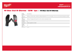 MILWAUKEE Rukavice pro citlivou práci tř. B 8/m 1 ks 4932480492 A4 PDF