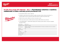 MILWAUKEE Reflexní rukavice s třídou ochrany proti proříznutí C 7/S - 1 ks 4932479721 A4 PDF