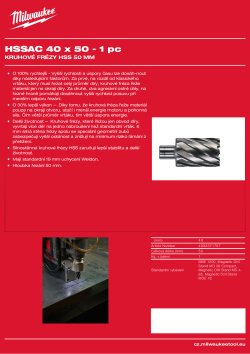 MILWAUKEE HSS annular cutters 50 mm 4932371767 A4 PDF