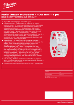 MILWAUKEE Hole Dozer Holesaws 49560213 A4 PDF
