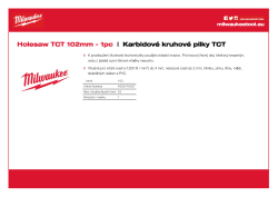 MILWAUKEE TCT Holesaws 4932479057 A4 PDF