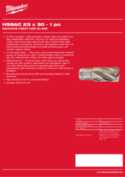 MILWAUKEE HSS annular cutters 30 mm 4932343279 A4 PDF
