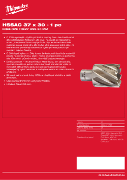 MILWAUKEE HSS annular cutters 30 mm 4932371746 A4 PDF