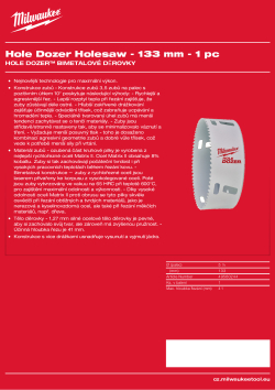 MILWAUKEE Hole Dozer Holesaws 49560244 A4 PDF
