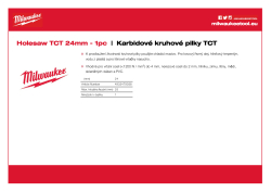 MILWAUKEE TCT Holesaws 4932479038 A4 PDF