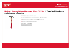 MILWAUKEE Tesařské kladivo s ořechovou násadou 20oz / 570g 4932478660 A4 PDF