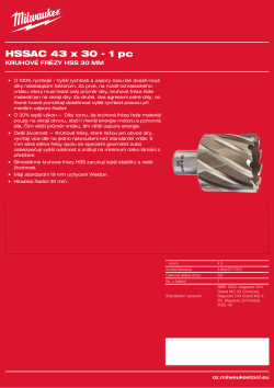 MILWAUKEE HSS annular cutters 30 mm 4932371752 A4 PDF