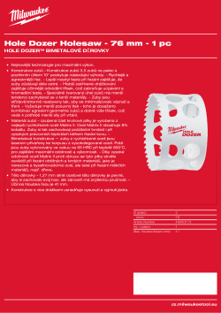 MILWAUKEE Hole Dozer Holesaws 49560173 A4 PDF