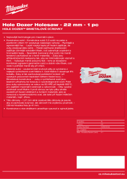 MILWAUKEE Hole Dozer Holesaws 49560032 A4 PDF