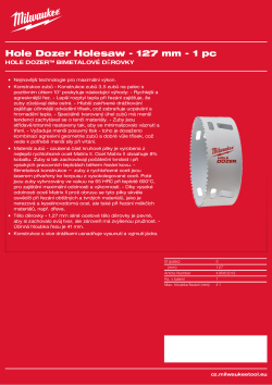 MILWAUKEE Hole Dozer Holesaws 49560243 A4 PDF
