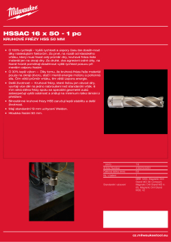 MILWAUKEE HSS annular cutters 50 mm 4932343291 A4 PDF