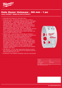 MILWAUKEE Hole Dozer Holesaws 49560203 A4 PDF