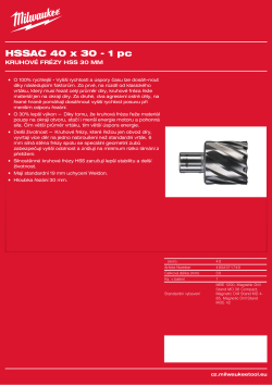 MILWAUKEE HSS annular cutters 30 mm 4932371749 A4 PDF