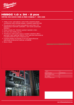 MILWAUKEE Red Cobalt HSS-G Drill Bits 4932363248 A4 PDF
