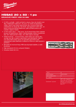 MILWAUKEE HSS annular cutters 50 mm 4932343295 A4 PDF